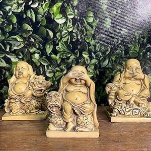 Set of Three.  Hear no Evil/  See no Evil/  Speak no Evil